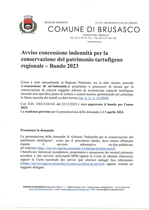 PATRIMONIO TARTUFIGENO - BANDO 2023